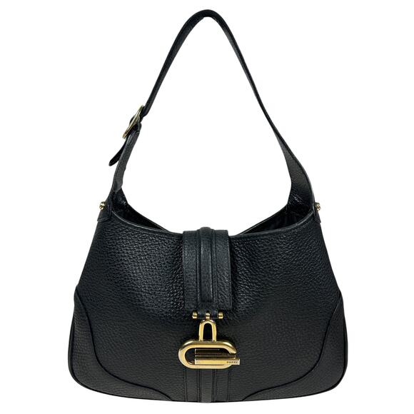 Gucci Black Pebbled Leather 1961 Jackie Top Handle Front G Clasp Front Handbag - Picture 1 of 14